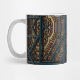 Teal Mandelbulb Geometric Fractal Mug